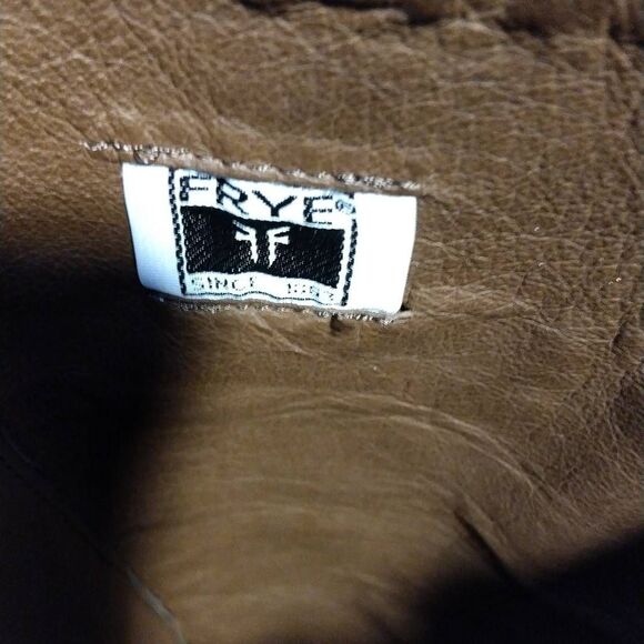 Frye Tall Veronica Boots Back Zipper Leather Engineer Classic Size11 - Picture 13 of 14